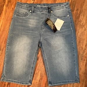 COPY - Pull on stretch denim bermuda shorts